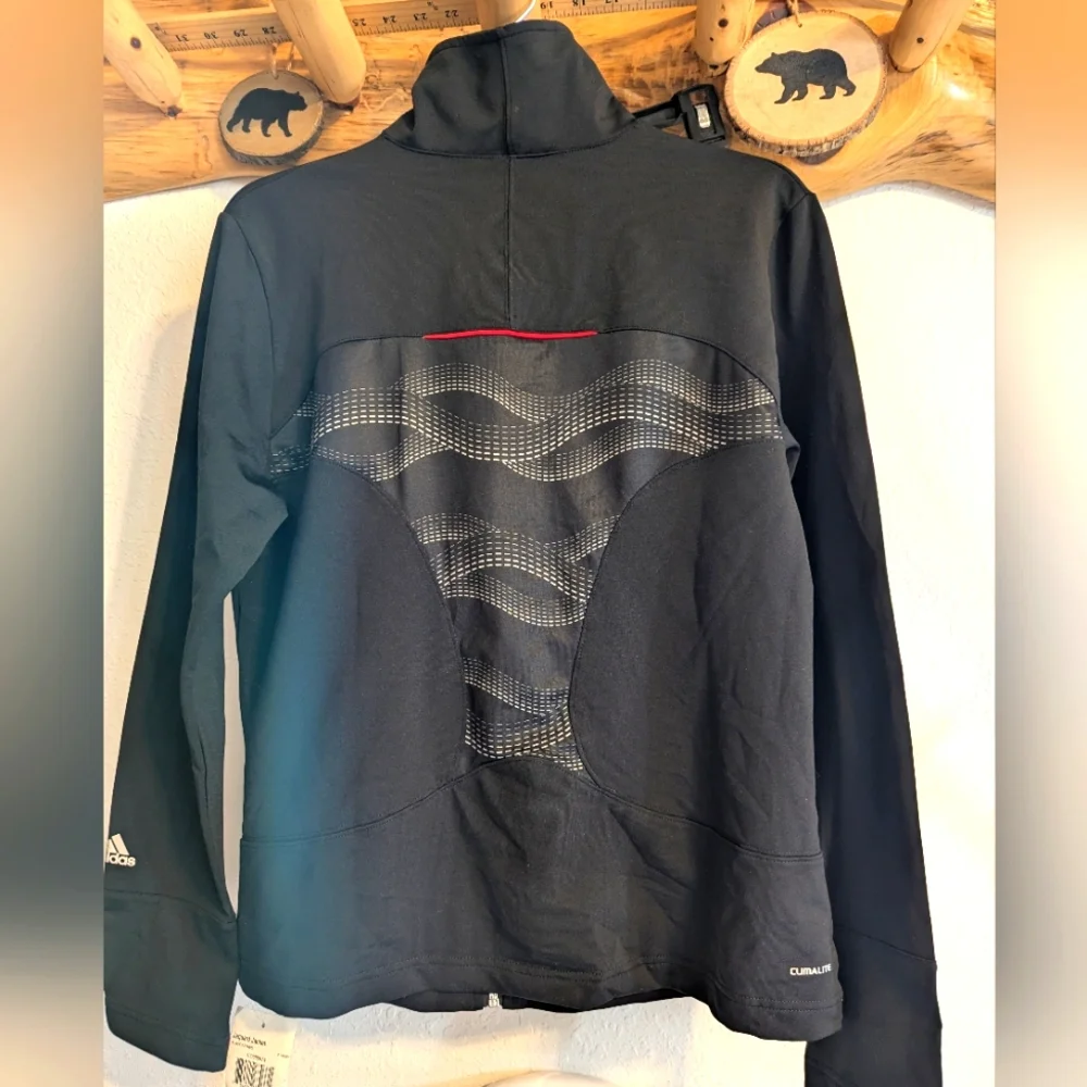 Ladies Adidas Clima365 Climalite Zip Jacket Size Large Slim Fit BNWT - Picture 2 of 14
